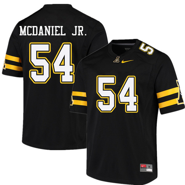 Men #54 Jermaine McDaniel Jr. Appalachian State Mountaineers College Football Jerseys Sale-Black - Click Image to Close
